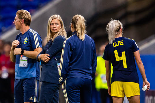 Fridolina Rolfö of Sweden looks dejected