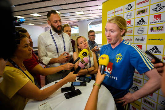Goalkeeper Hedvig Lindahl of Sweden
