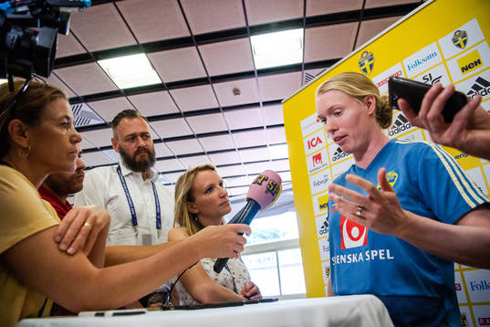 Goalkeeper Hedvig Lindahl of Sweden