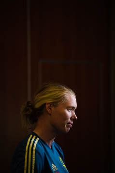 Goalkeeper Hedvig Lindahl of Sweden