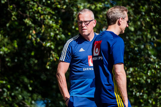 A-landslagets förbundskapten Janne Andersson och P15/04s
