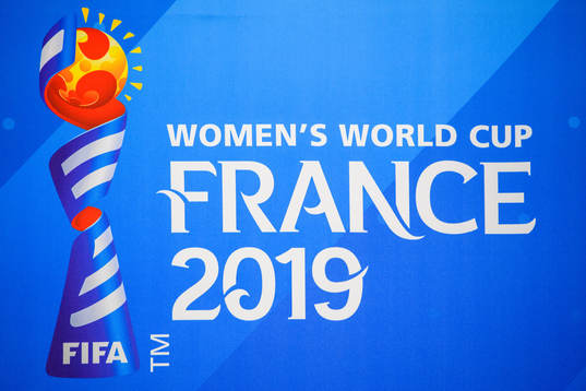 General view of the logo of the Women's World Cup 2019
