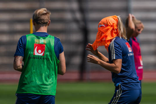 Nilla Fischer and Linda Sembrant of Sweden