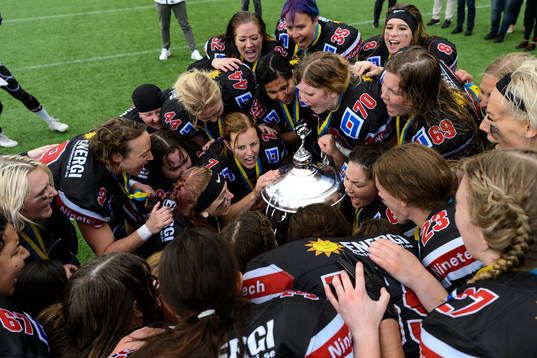 Carlstad Crusaders spelare jublar