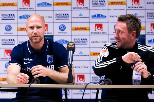 Sirius tränare Henrik Rydström och Östersunds tränare