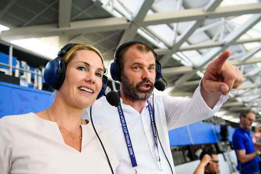 Hanna Marklund and Daniel Kristiansson commentators of TV4/
