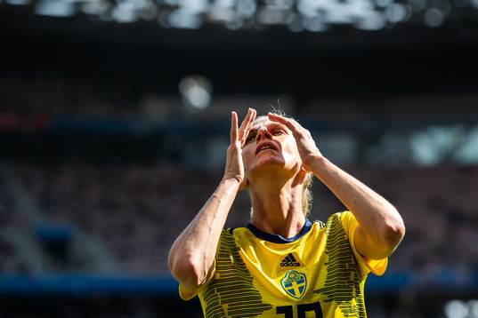 Sofia Jakobsson of Sweden looks dejected