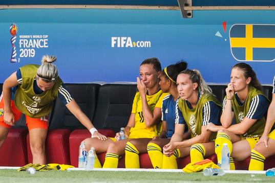 Fridolina Rolfö of Sweden in tears