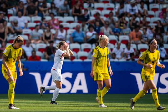 Ellen White of England celebrate