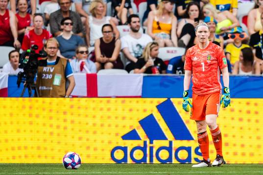 Goalkeeper Hedvig Lindahl of Sweden