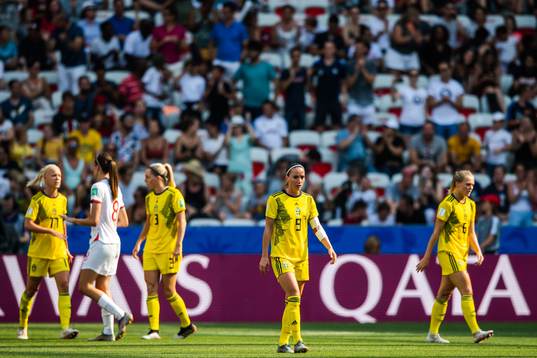 Kosovare Asllani of Sweden looks dejected