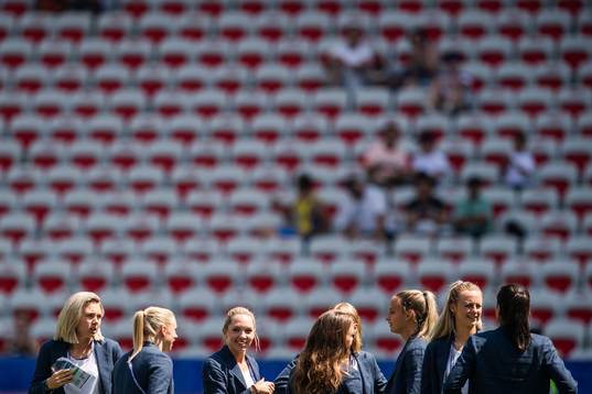 Goalkeeper Jennifer Falk, Jonna Andersson, Elin Rubensson,