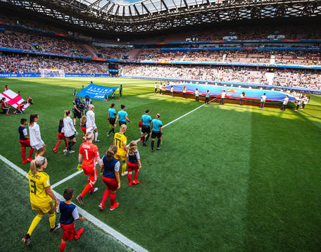 Linda Sembrant , goalkeeper Hedvig Lindahl and Caroline