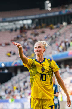 Sofia Jakobsson of Sweden celebrates