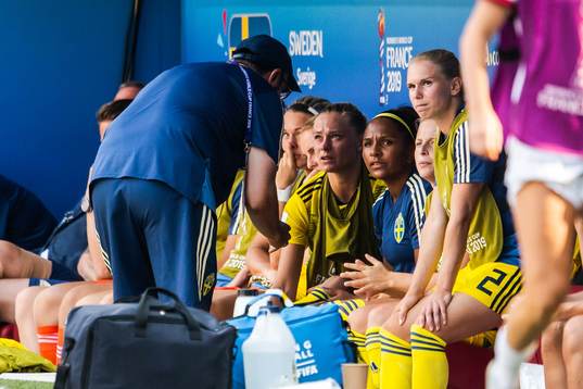 Fridolina Rolfö of Sweden looks dejected