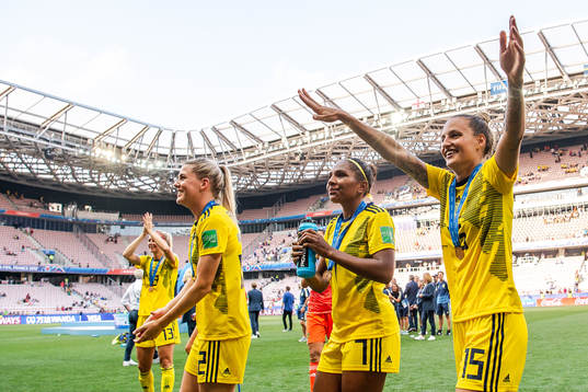 Olivia Schough , Madelen Janogy and Nathalie Björn of