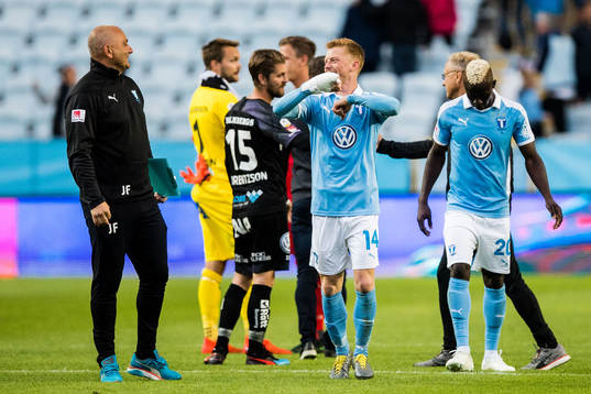 Malmö FFs Anders Christiansen (m) jublar