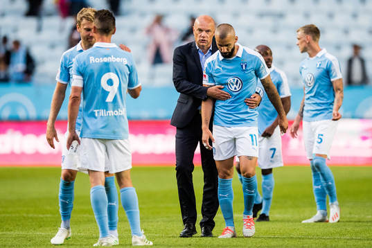 Malmö FFs tränare Uwe Rösler och Guillermo Molins