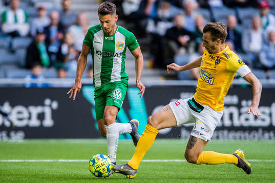 Hammarbys Alexander Kacaniklic och Falkenbergs Tobias