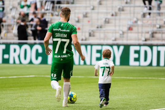 Hammarbys Mats Solheim med sin son