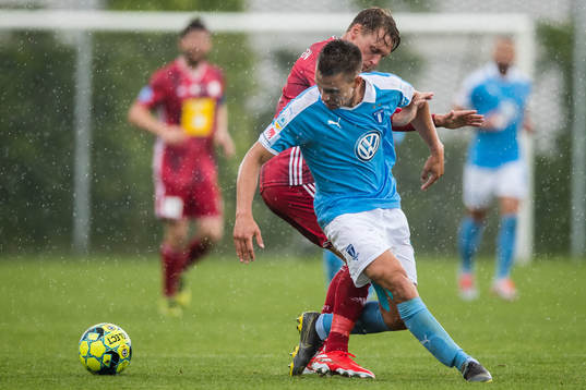 Lyngbys Jesper Christjansen och Malmö FFs Jonas Knudsen