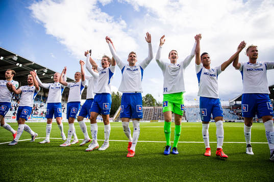 Norrköpings spelare jublar