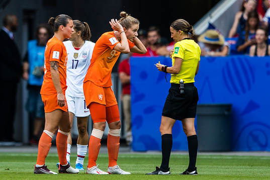 Anna Margaretha Marina Astrid Miedema of Netherlands reacts