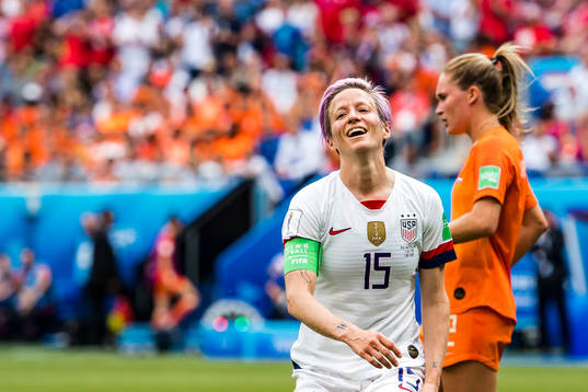 Megan Rapinoe of USA looks dejected