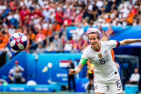 Megan Rapinoe of USA looks dejected