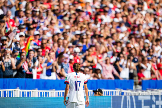 Tobin Heath of USA leaves the pitch