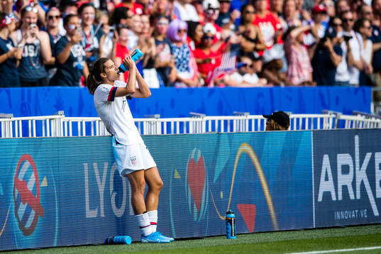 Tobin Heath of USA leaves the pitch