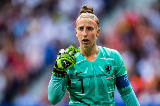 Goalkeeper Sari Van Veenendaal of Netherlands