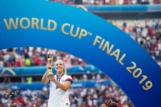 Ashlyn Harris of USA celebrates winning the FIFA Women's