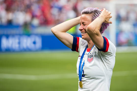 Megan Rapinoe of USA celebrates winning the FIFA Women's