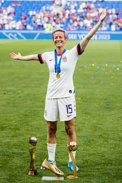 Megan Rapinoe of USA celebrates winning the FIFA Women's