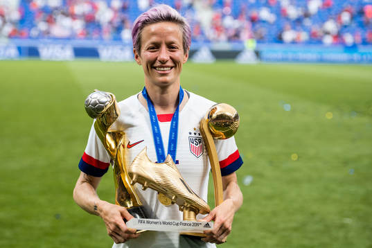 Megan Rapinoe of USA celebrates winning the FIFA Women's