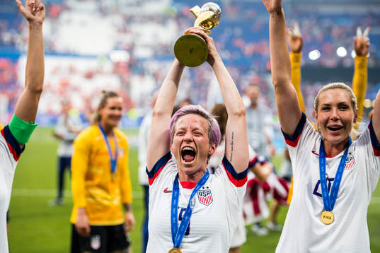 Megan Rapinoe of USA celebrates winning the FIFA Women's