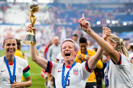 Megan Rapinoe of USA celebrates winning the FIFA Women's