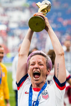 Megan Rapinoe of USA celebrates winning the FIFA Women's