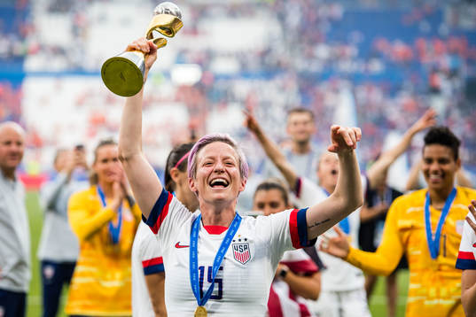 Megan Rapinoe of USA celebrates winning the FIFA Women's