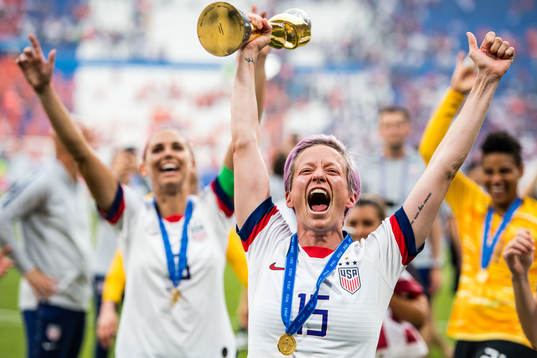 Megan Rapinoe of USA celebrates winning the FIFA Women's