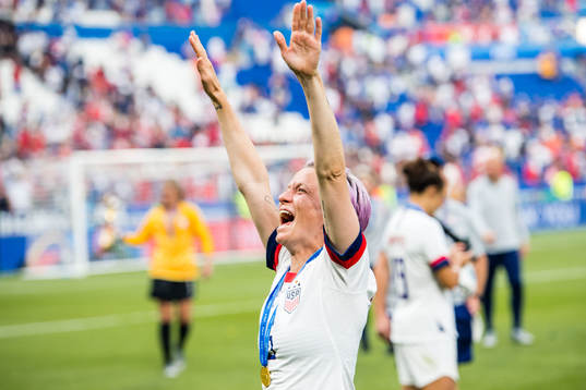 Megan Rapinoe of USA celebrates winning the FIFA Women's