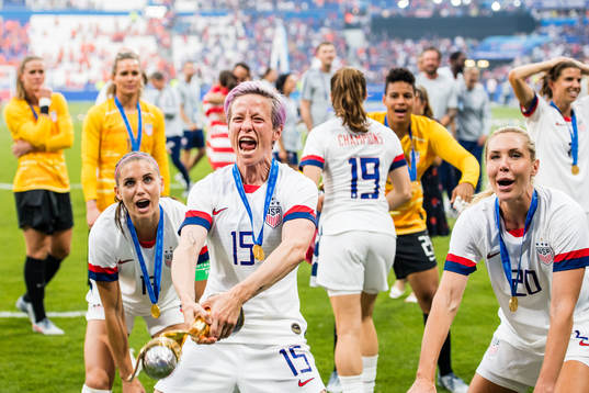 Megan Rapinoe of USA celebrates winning the FIFA Women's