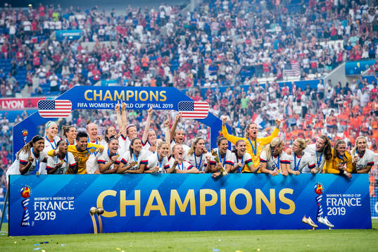 Players of USA celebrates winning the FIFA Women's World