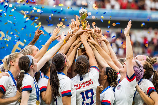 Players of USA celebrates winning the FIFA Women's World