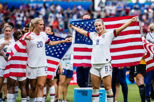 Julie Ertz of USA celebrates