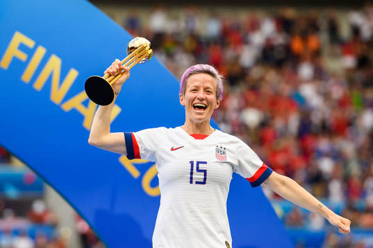 Megan Rapinoe of USA celebrate winning the FIFA Women's