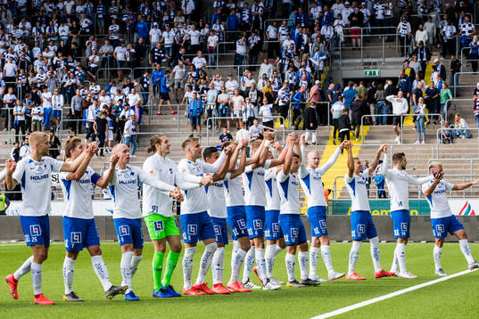 Norrköpings spelare jublar