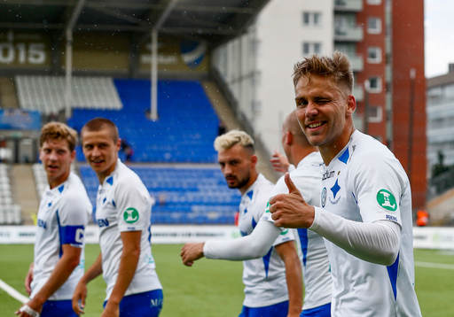 IFK Norrköpings Christoffer Nyman jublar