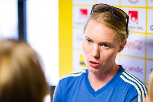 Goalkeeper Hedvig Lindahl of Sweden